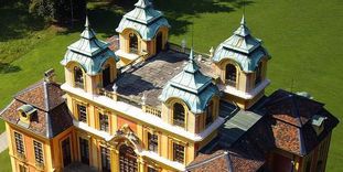 Blick auf die Dachterrasse von Schloss Favorite Ludwigsburg