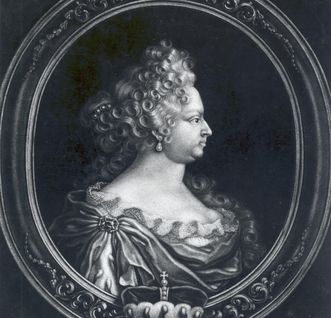 Porträt der Ehefrau Eberhard Ludwigs, Johanna Elisabeth, um 1725
