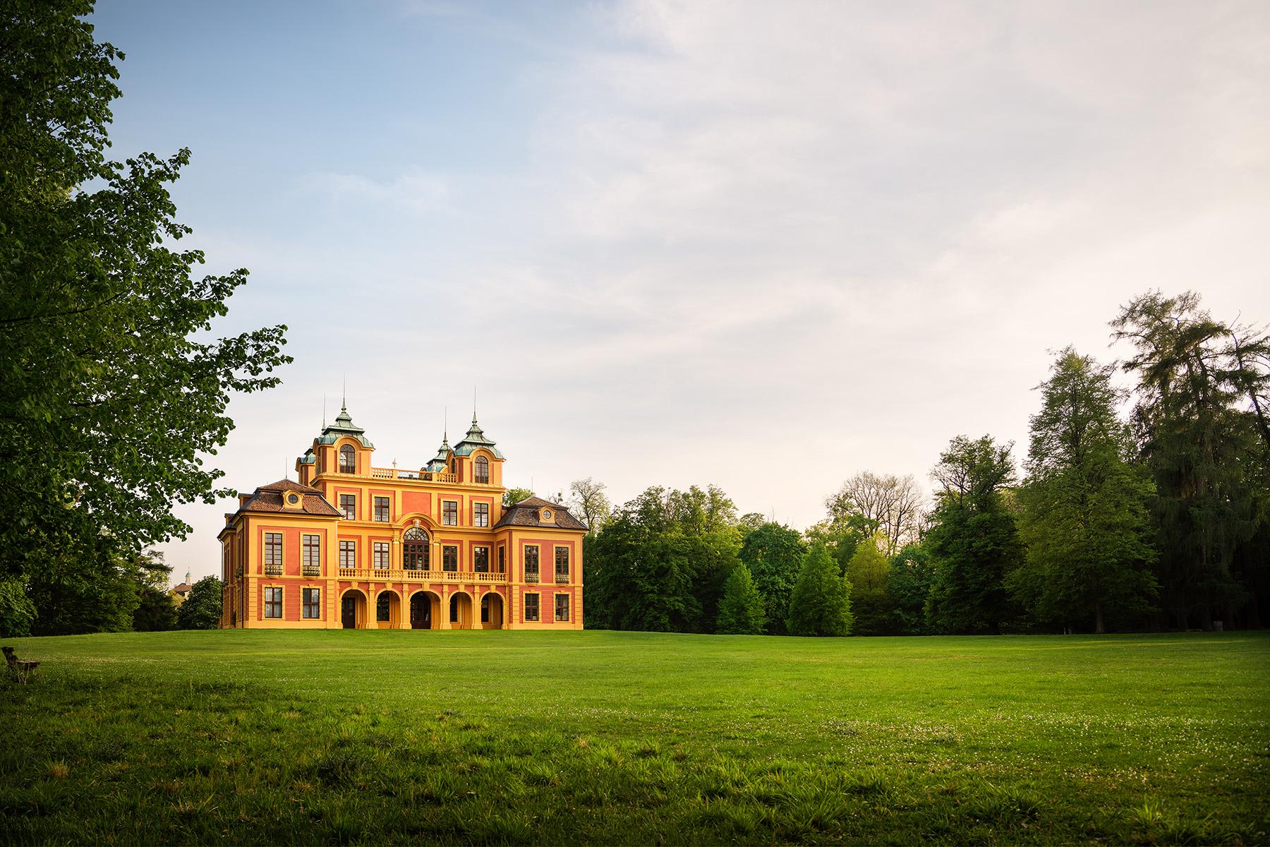 Schloss Favorite Ludwigsburg, Aufnahme vom Schloss mit Favoritepark