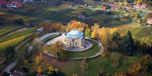 Chapelle funéraire du Wurtemberg, Vue aérienne