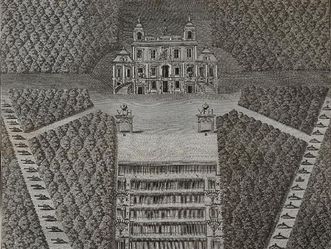 Schloss Favorite Ludwigsburg, Hochzeitsfeuerwerk 1748, Heimführungs-Festivitaeten des Herrn Carls von Wilhelm Friedrich Schönhaar